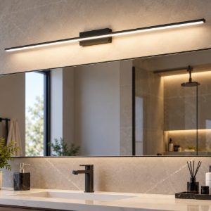 Fabas applique da bagno nala nero led 20w 3000k