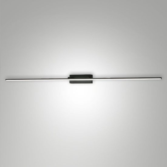 Fabas applique da bagno nala nero led 20w 3000k