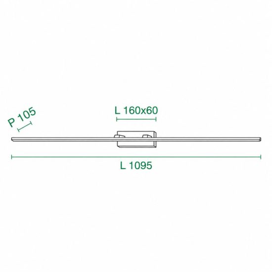 Fabas luce nala applique cromo per bagno led 20w 3000k 16cm