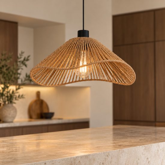 Eglo lavister lampadario rustico per ingresso forma cono nero a sospensione