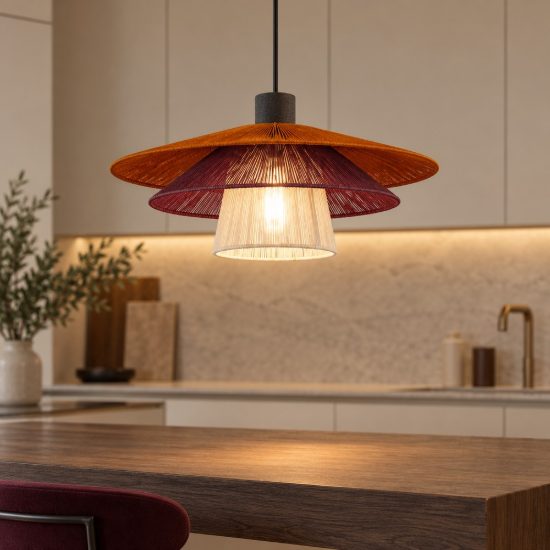 Eglo pignona lampadario per cucina forma cono nero a sospensione