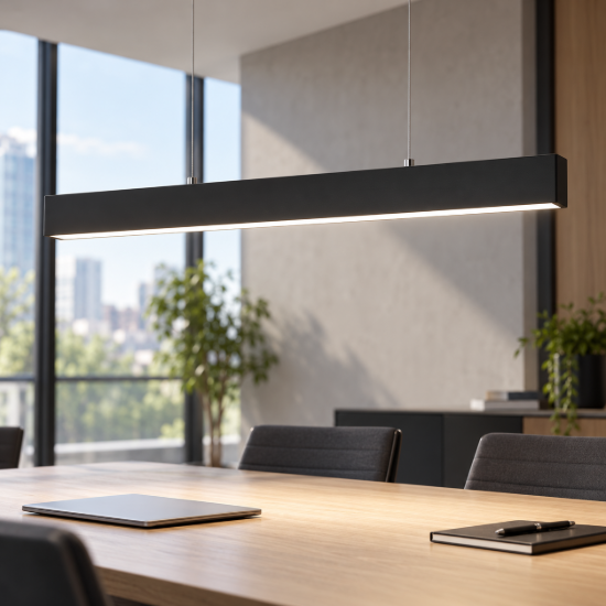 Maytoni step lampadario moderno per ufficio nero a sospensione led 23w 3000k