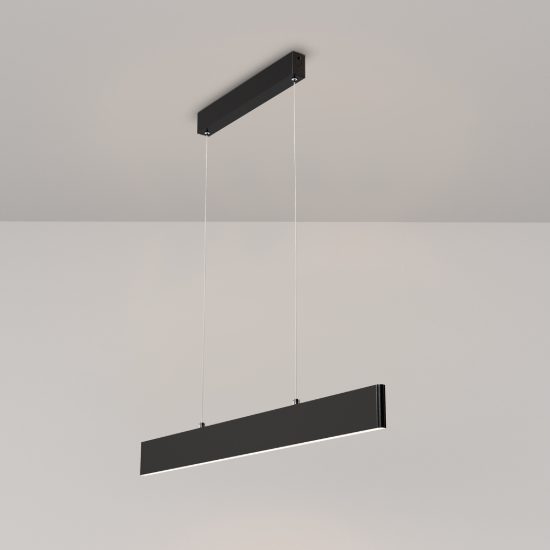 Maytoni step lampadario moderno per ufficio nero a sospensione led 23w 3000k