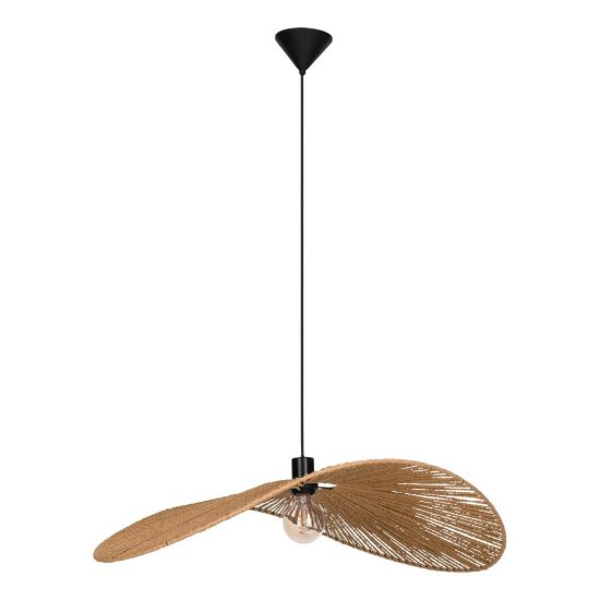 Eglo siruela lampadario rustico per cucina rotondo nero a sospensione