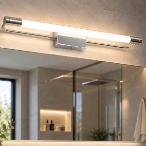 Fabas luce rapallo applique cromo per bagno led 10w 3000k 10cm