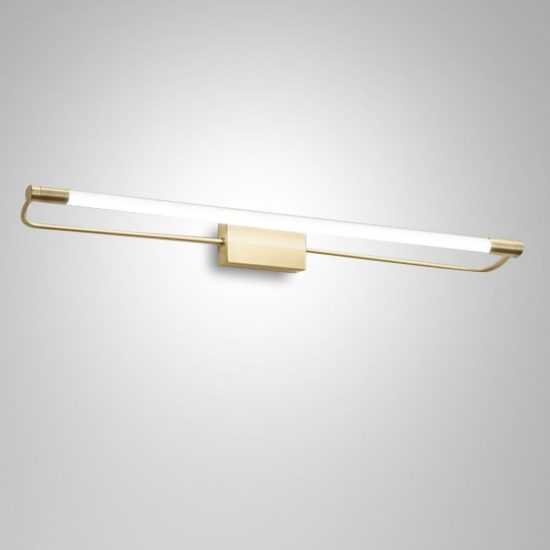 Fabas luce rapallo applique led 14w 3000k 10cm ottone satinato per bagno