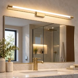 Fabas rapallo applique ottone satinato per bagno led 20w 3000k