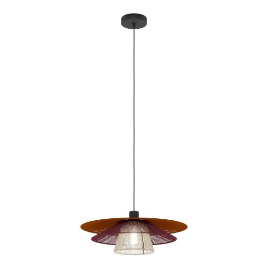 Eglo pignona lampadario moderno per sala da pranzo nero a sospensione