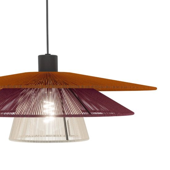 Eglo pignona lampadario moderno per sala da pranzo nero a sospensione