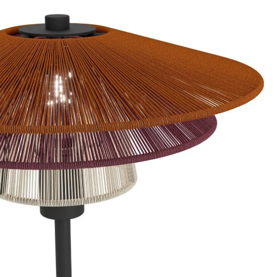 Eglo pignona lampada moderna per soggiorno forma cono nera da tavolo