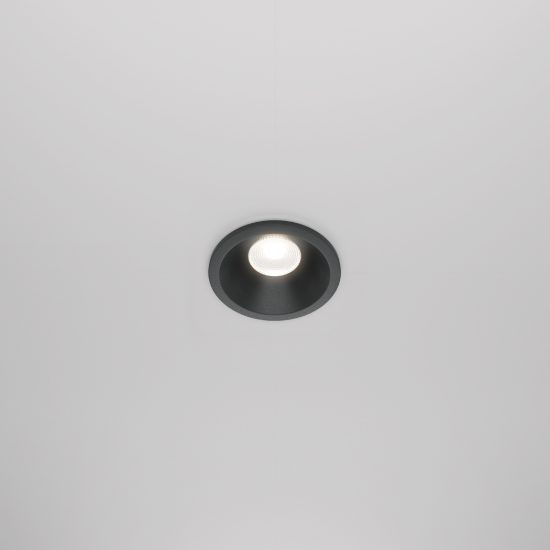 Maytoni zoom faretto da incasso per doccia nero led 6w 4000k dimmerabile