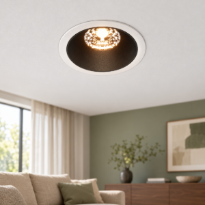 Maytoni alfa led faretto per cucina bianco e nero da incasso led 15w 2700k