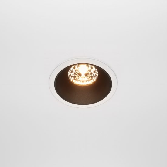 Maytoni alfa led faretto per cucina bianco e nero da incasso led 15w 2700k