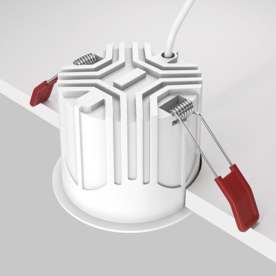 Maytoni alfa led faretto per cucina bianco e nero da incasso led 15w 2700k