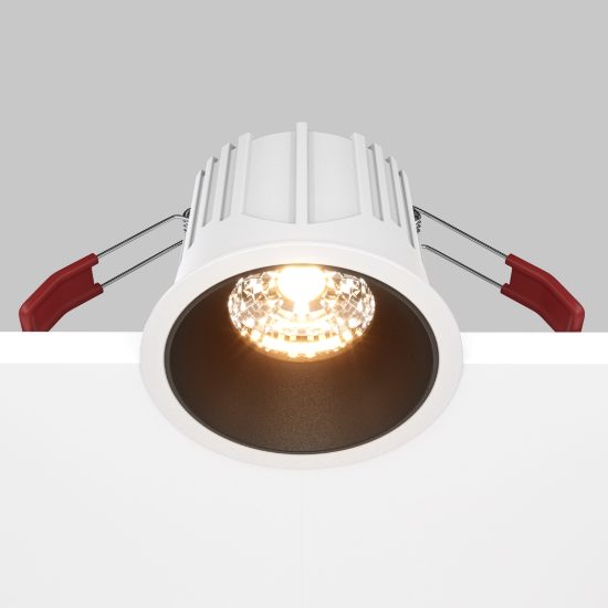 Maytoni alfa led faretto per cucina bianco e nero da incasso led 15w 2700k
