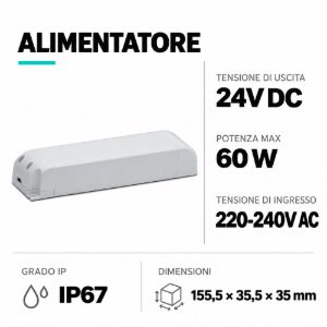 Driver ts302 per striscia led ip67 max 60w