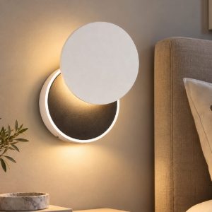 Fabas ara applique led 8w 3000k per camera da letto bianco dimmerabile