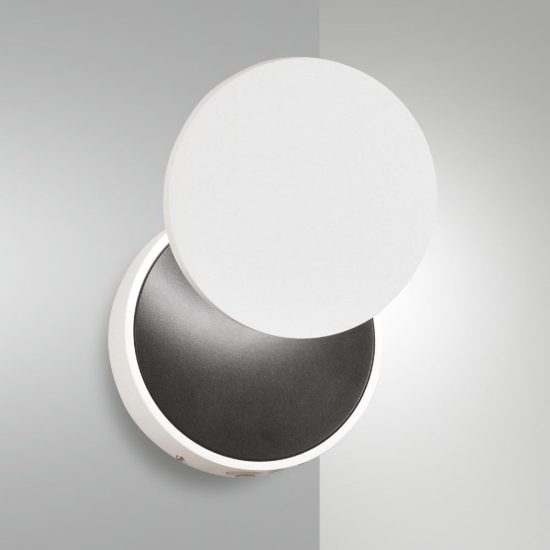 Fabas ara applique led 8w 3000k per camera da letto bianco dimmerabile