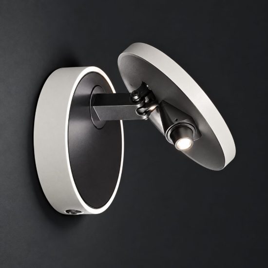 Fabas ara applique led 8w 3000k per camera da letto bianco dimmerabile