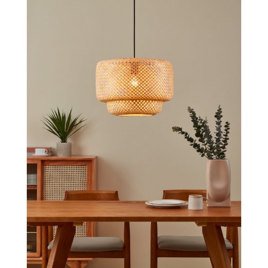 Eglo hettonle lampadario rustico per sala da pranzo nero legno a sospensione