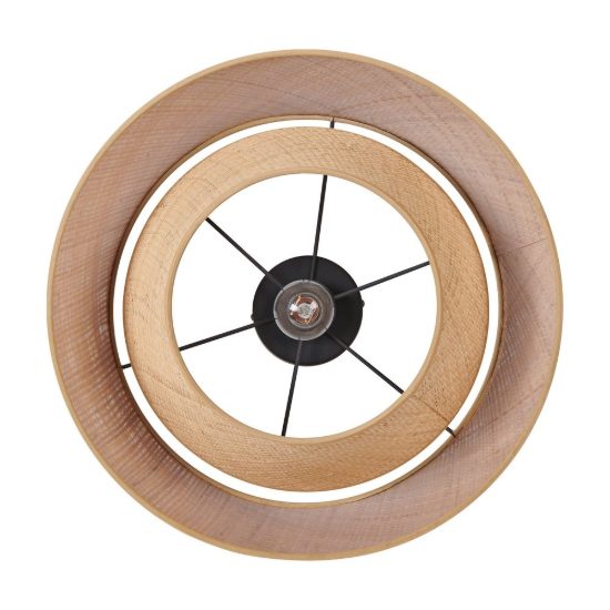 Eglo marford plafoniera moderna tonda nera 50cm per soggiorno