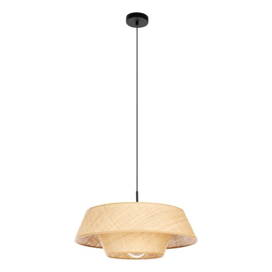 Eglo marford lampadario moderno per soggiorno forma cono nero a sospensione