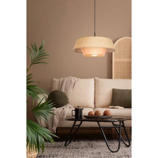 Eglo marford lampadario moderno per soggiorno forma cono nero a sospensione