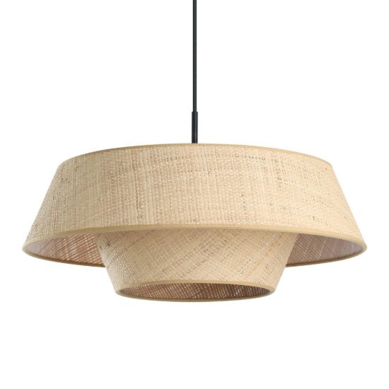 Eglo marford lampadario moderno per soggiorno forma cono nero a sospensione