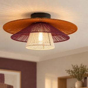 Eglo pignona plafoniera moderna tonda nera 50cm