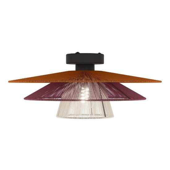 Eglo pignona plafoniera moderna tonda nera 50cm