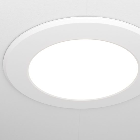 Maytoni stockton faretto da incasso led 7w per bagno ip44 bianco
