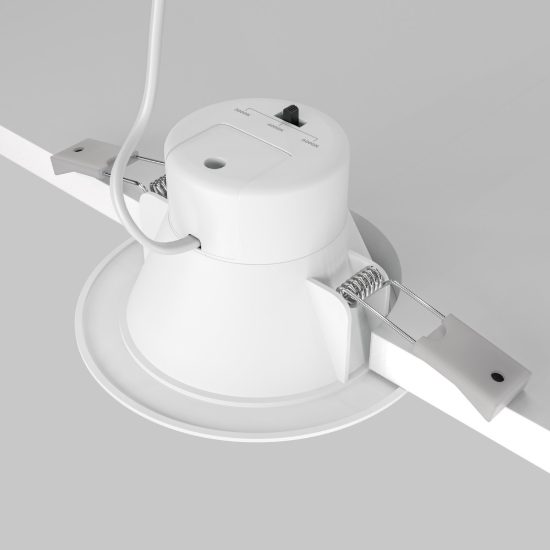 Maytoni stockton faretto da incasso led 7w per bagno ip44 bianco