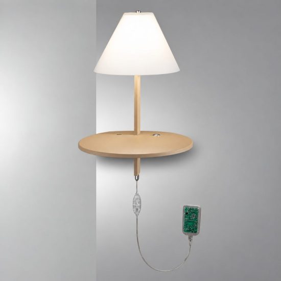 Fabas goodnight applique led 8w 3000k per camera da letto tortora