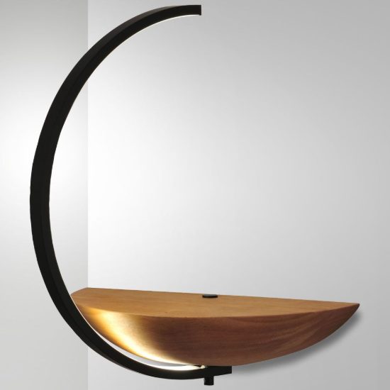 Fabas luce roseg applique per camera da letto nera led 9.5w 3000k
