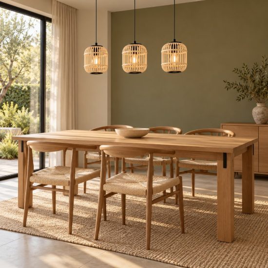 Eglo bordesley lampadario per cucina moderno nero legno a sospensione 3 luci