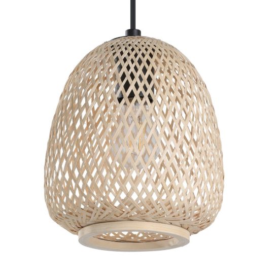 Eglo dembleby lampadario rustico per cucina nero legno a sospensione 3 luci
