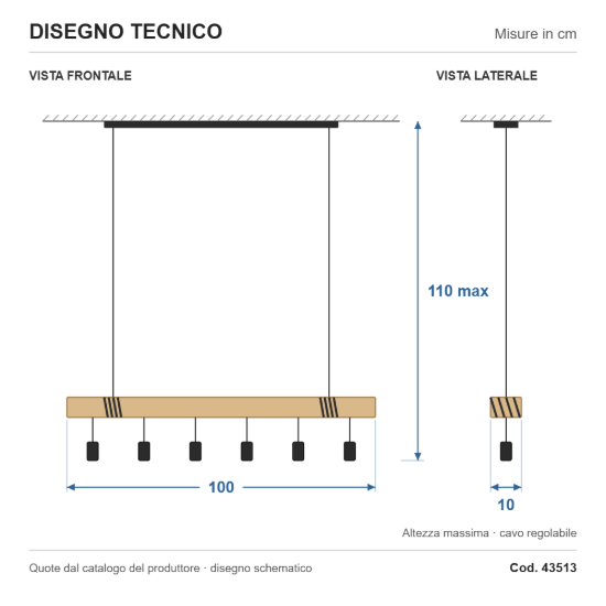 Eglo townshend lampadario a sospensione nero e marrone per sala da pranzo 6 luci