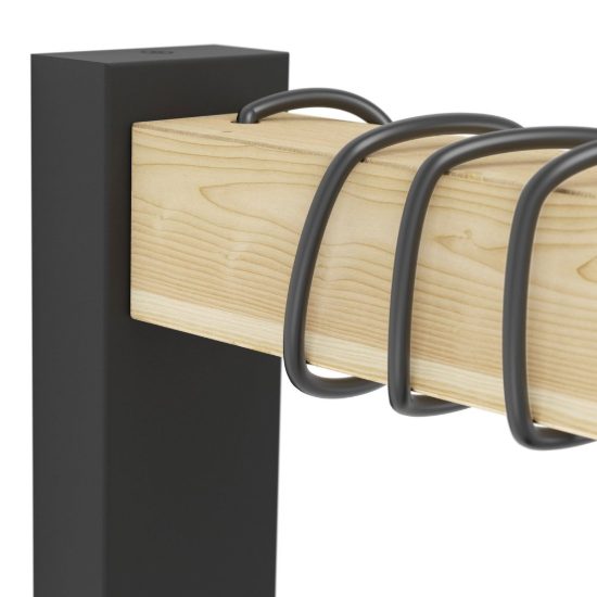 Eglo townshend applique per comodino camera da letto nero e marrone 7cm