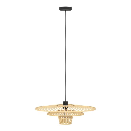 Eglo lydney lampadario per sala da pranzo cucina nero legno a sospensione