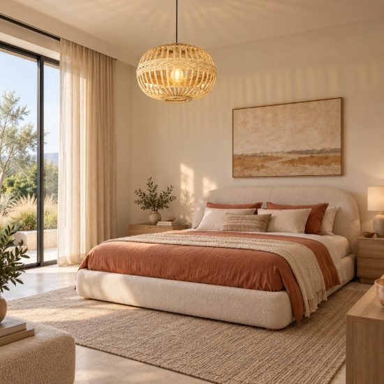 Eglo amsfield lampadario a sospensione per camera da letto marrone legno