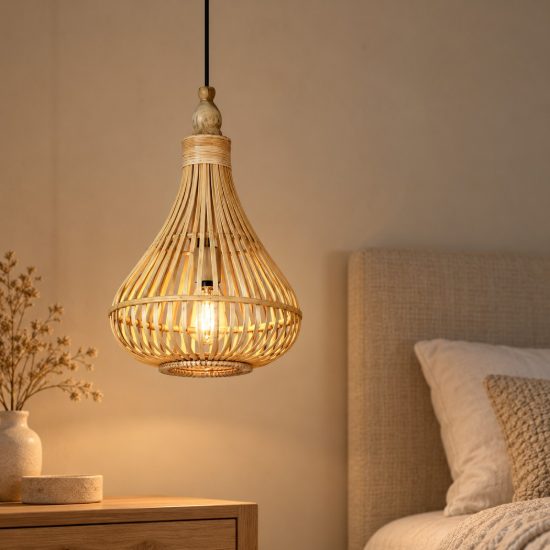 Eglo amsfield lampadario moderno a sospensione per ingresso goccia marrone legno