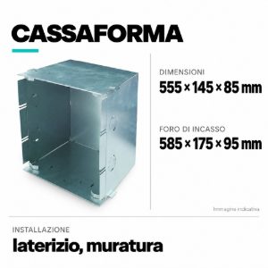 Cassaforma in metallo per incasso su laterizio muratura 0234004