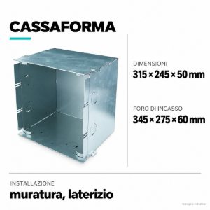 Cassaforma metallo per incasso muratura laterizio cod. 023.438
