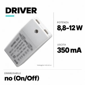 Driver trasformatore on/off min led 8.8w max 12w 350ma cod. 026.236