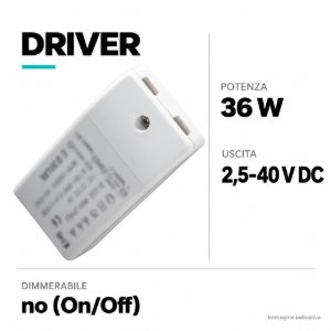 Driver trasformatore on/off led 36w cod 026324