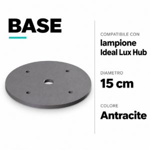 Ideal lux hub base tonda per lampione