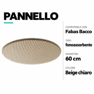 Fabas bacco accessorio pannello fonoassorbente beige chiaro
