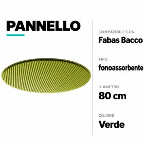 Fabas bacco pannello fonoassorbente verde per lampadario 80cm
