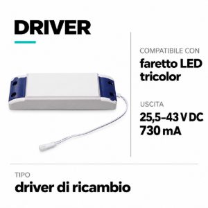 Trasformatore di ricambio per led tricolor 32w