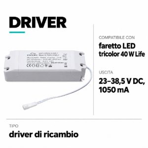 Trasformatore di ricambio led tricolor 40w